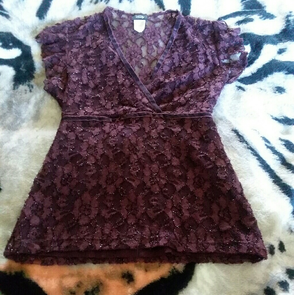 '90s Vanity Floral Sparkle Party Top